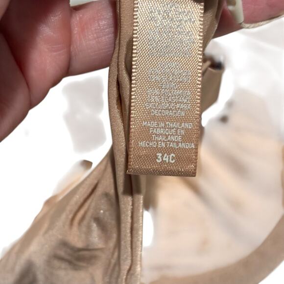 SKIMS No show molded unlined Demi clay Tan Underwire Bra NEW Size 34C - Picture 8 of 9
